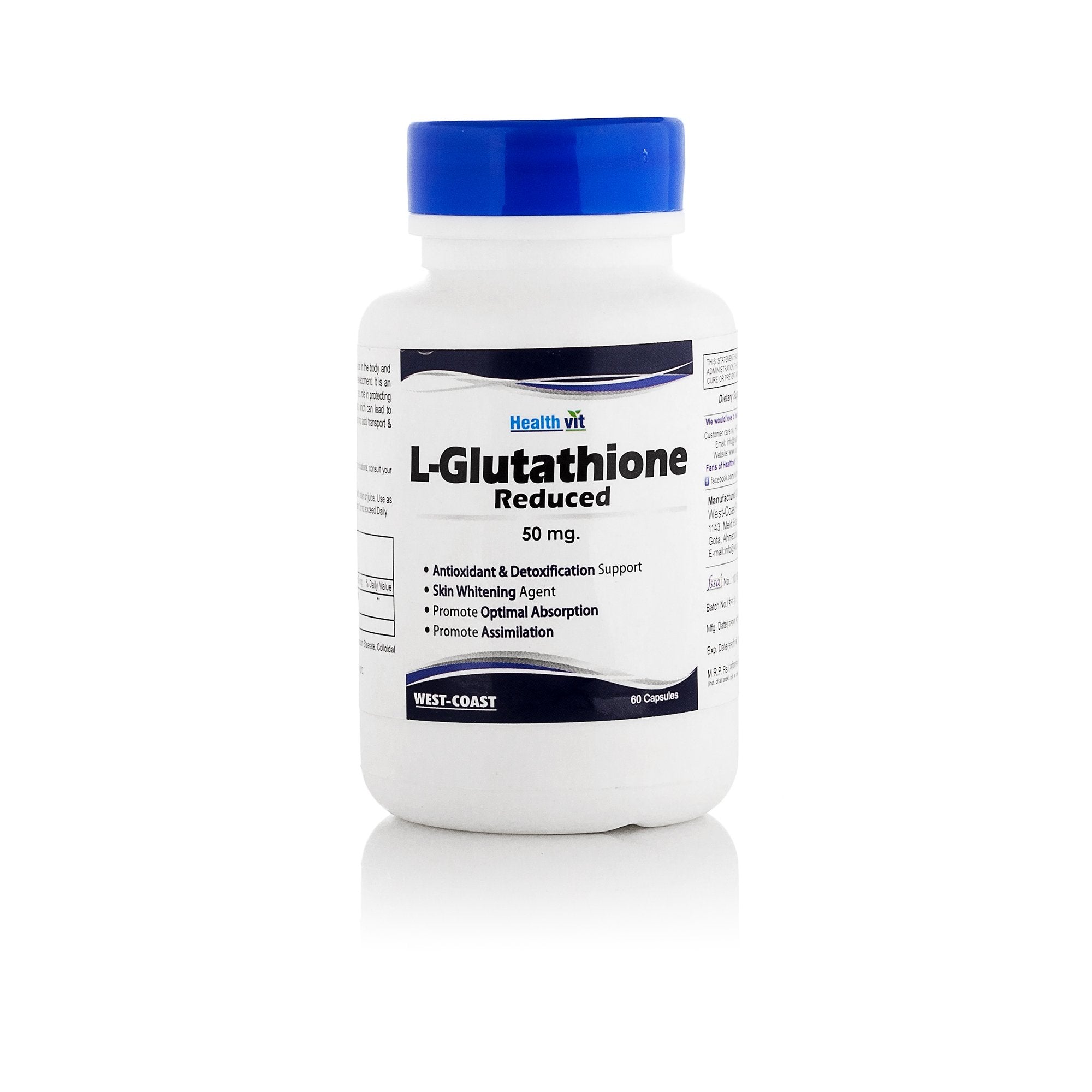 Healthvit L Glutathione 50 mg - 60 caps Trending Now!